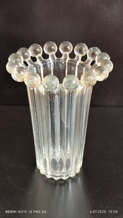 Szkło Kolorowe PRL-u Wazony Patery Owocarki Kryształy