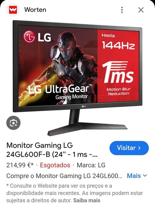 LG monitor 24"  24GL600F