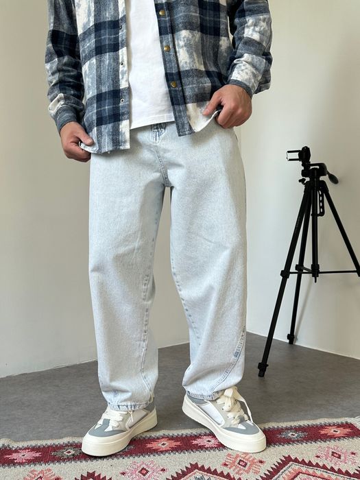 Джинси чоловічі широкі банани, balloon jeans, штани балони реп | Джинсы широкие мужские, штаны бананы, джынсы беги 90 х rap sk8 | Розмір S