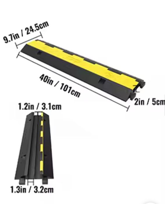 Rampa passa cabos 2 vias