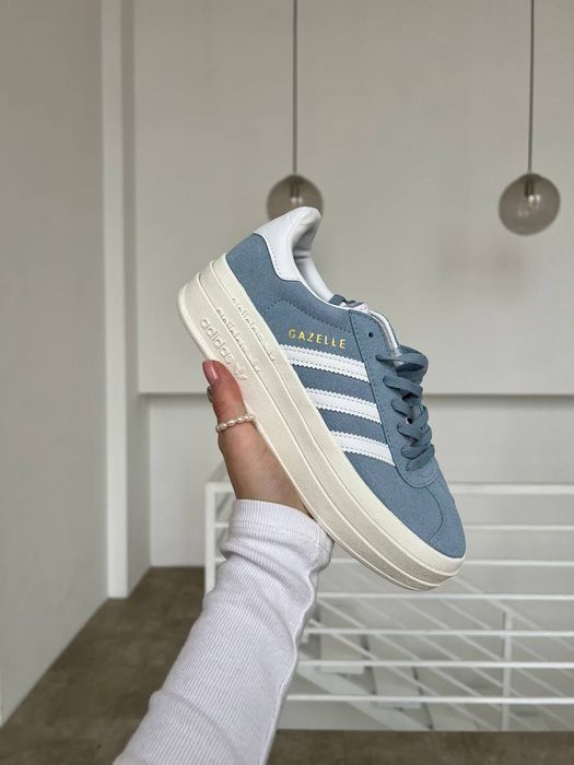 Кросівки Кроссовки Adidas Gazelle Blue White Синий Белый Синьо-білий Кросовки Демісезон