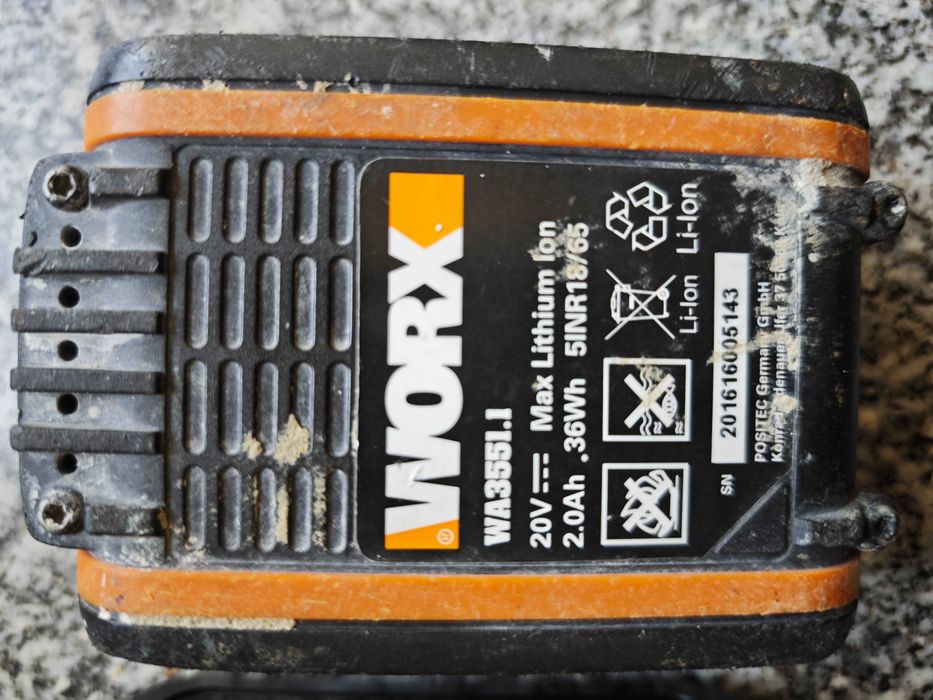 Baterias Worx 20v 8Ah WA3551.1 4 pinos