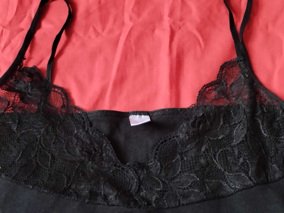 Майка, маечка трикотажная кружевная женская р.46-48,L,XL б у