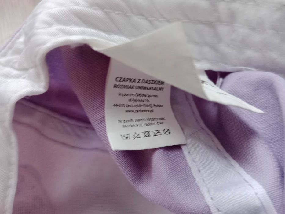 czapka z daszkiem dla dziewczynki