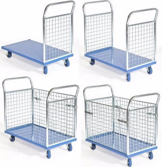 Carrinho Plataforma em Malha de rede com laterais desmontáveis. AP28