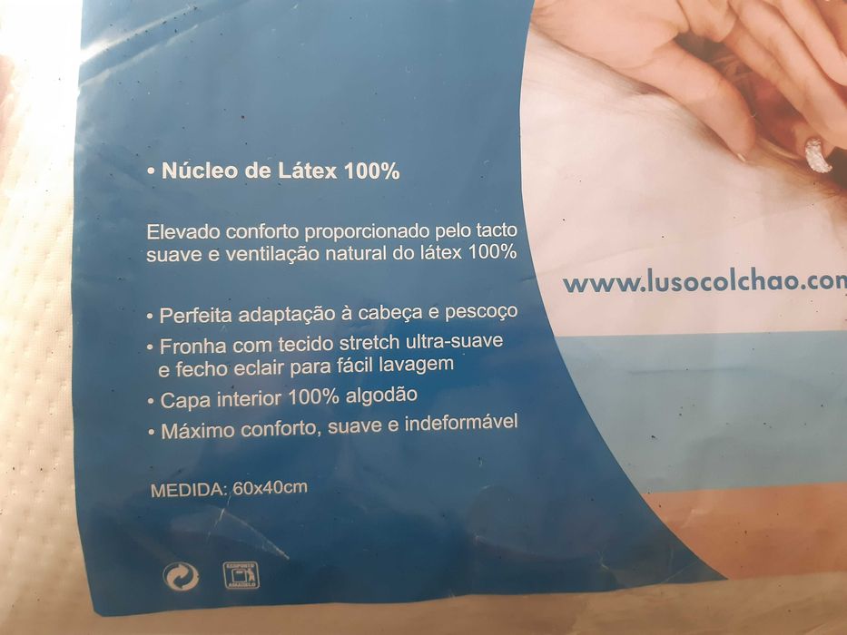 Almofada / Travesseiro em látex, nova