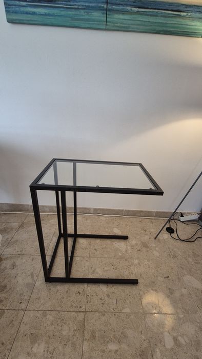 Mesa de apoio em vidro