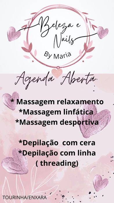 Gel, gelinho, imersão pó, massagens,  depilação a linha e cera, pedicu