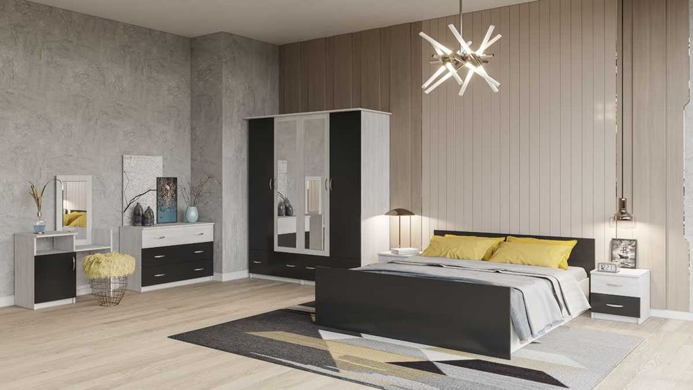 ліжко з каркасним матрасом (160*200)