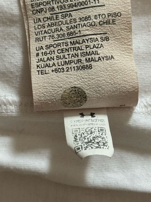 Koszulka Under Armour M biała logowana sportowa pilates tshirt damska