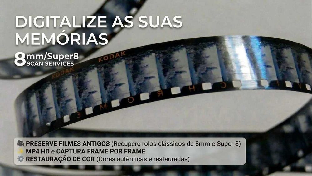 Digitalização de Bobines de Filmes 8mm & Super8    /     S-VHS, VHS, VHS-C, Video8, Hi8, Digital8, MiniDV