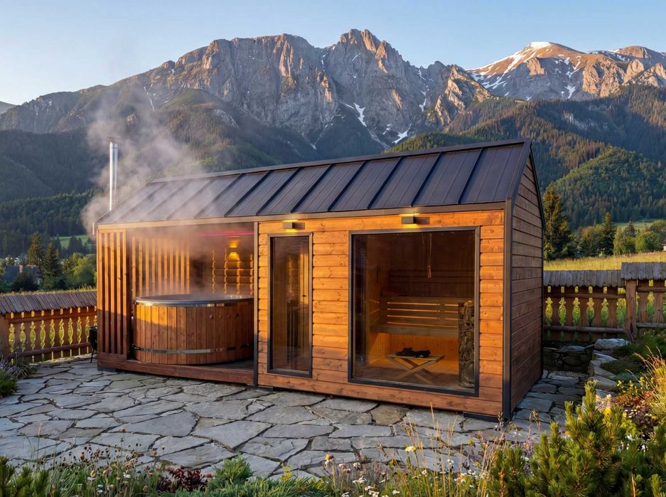 Nowoczesna Strefa SPA 2026 | Sauna + Balia z hydromasażem | BEZPOŚREDNI PRODUCENT