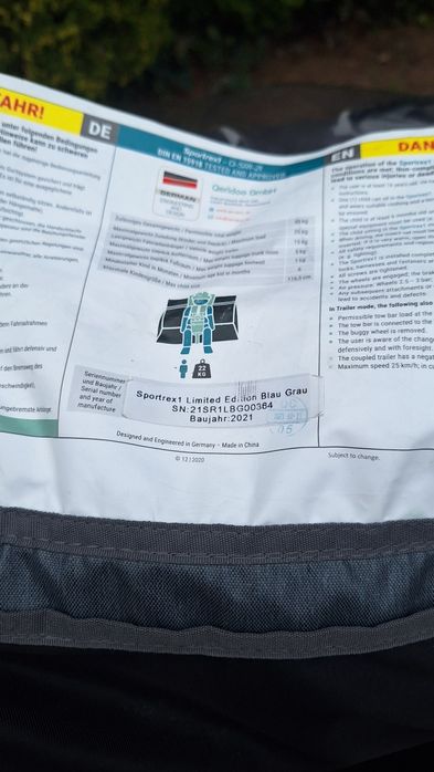 Przyczepka rowerowa Qeridoo Sportrex 1