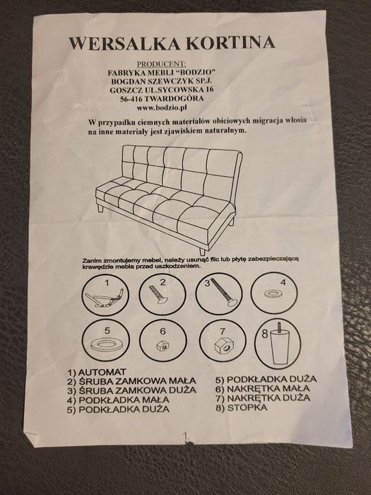 Wersalka/sofa/kanapa szara Meble Bodzio