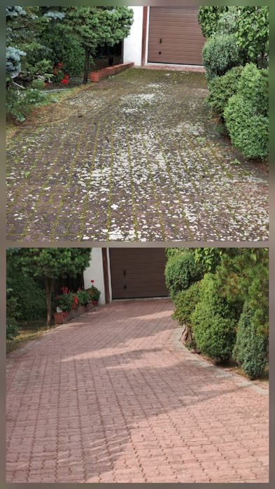 Mycie kostki brukowej,  elewacji, dachów