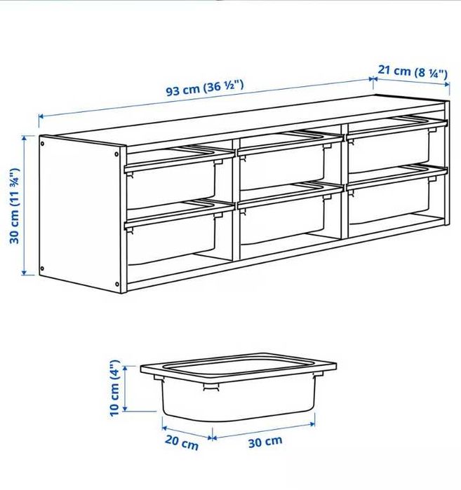 Ikea Trofast półka ścienna Drewno sosna