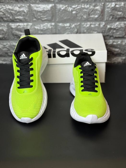ADIDAS Ярко зеленые мужские кроссовки сетка 40-45