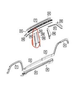 Накладка молдинг двери левая правая Jeep Compass 2 оригинал