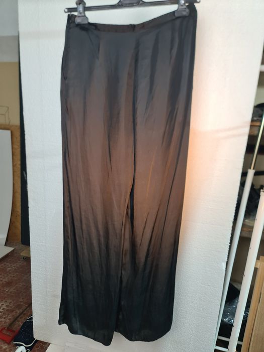 Calça larga senhora preto Zara M