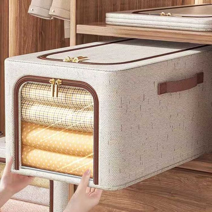 Pokrowiec organizer na pościel ubrania ze stelażem 49L Premium