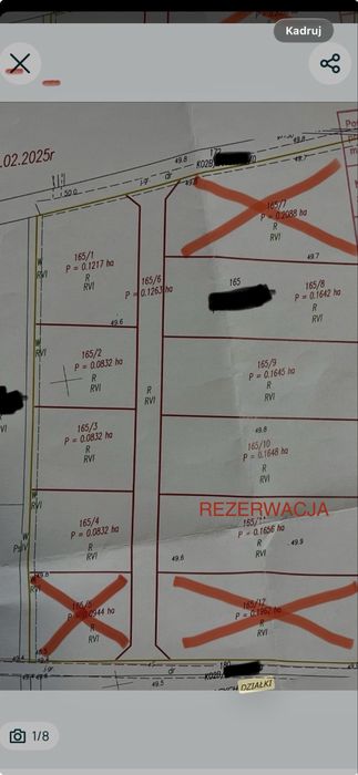 Działki budowlane Sławoborze od 8 do 16 arów