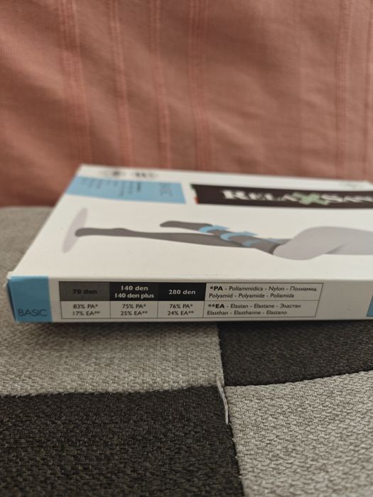 Meias RelaxSan 140 AD bege claro tamanho 3