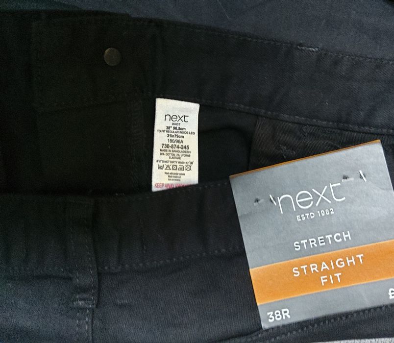 Next Straight Fit черные джинсы p.38R