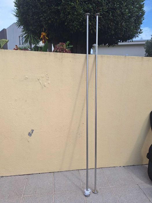 1 varão Cinza de Inox - 2,07 Metros