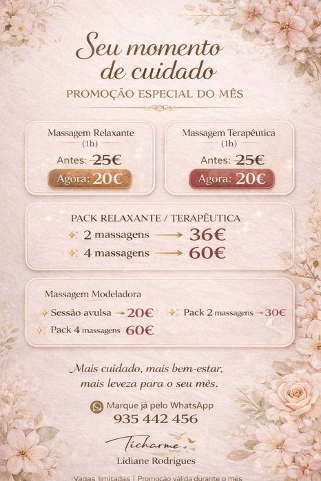 Somente para mulheres,Massagens Relaxante, Terapêutica.