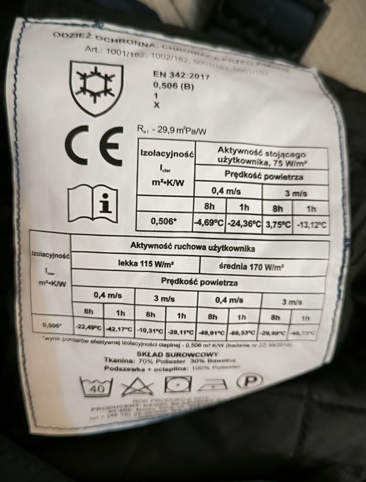 Spodnie robocze ocieplane r. L