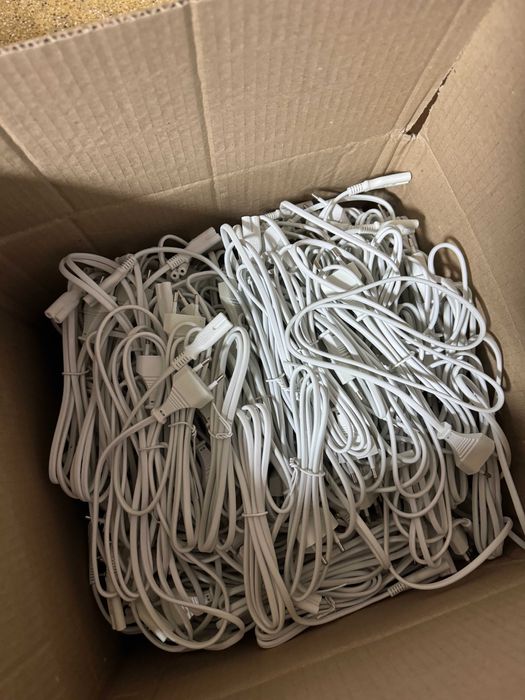 Кабель (питания) живлення Cablexpert 1.5m 2pin білий ОПТ від 100 шт