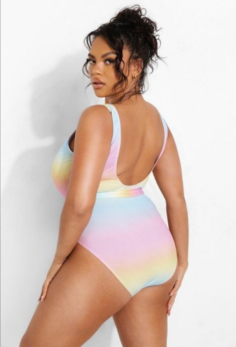 Boohoo strój kąpielowy ombre pasek 44