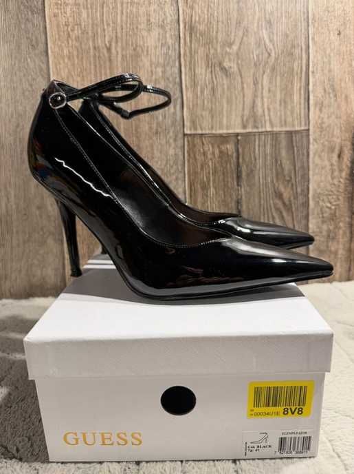 Czarne buty na obcasie szpilki Guess Napril 2 41