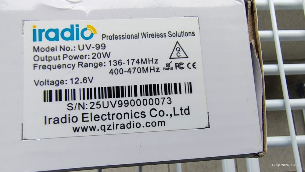 Transceiver Iradio UV 99