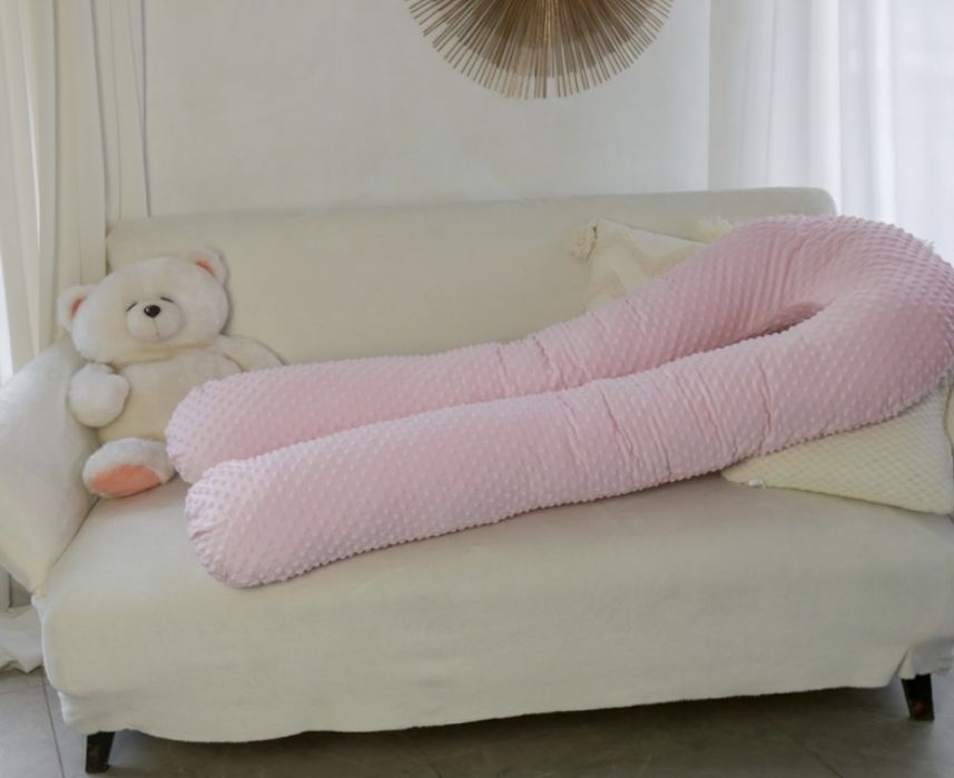 Подушка для вагітних "Рожевий плюш"