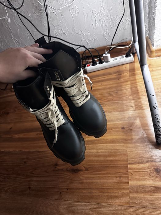 обувь rick owens bozo leather boots но без логотипа
