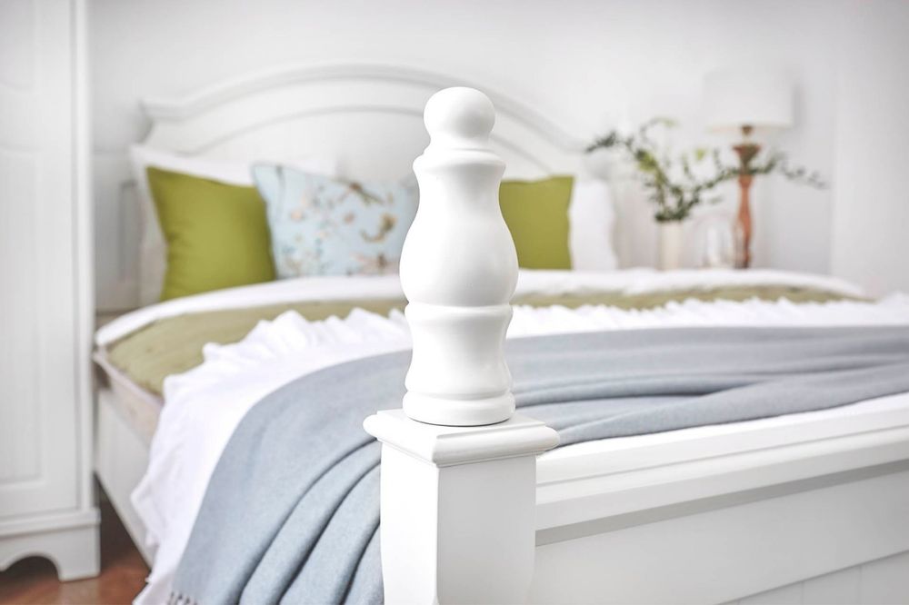Eleganckie białe łóżko 180 x 200 cm, %, outlet, promocja!