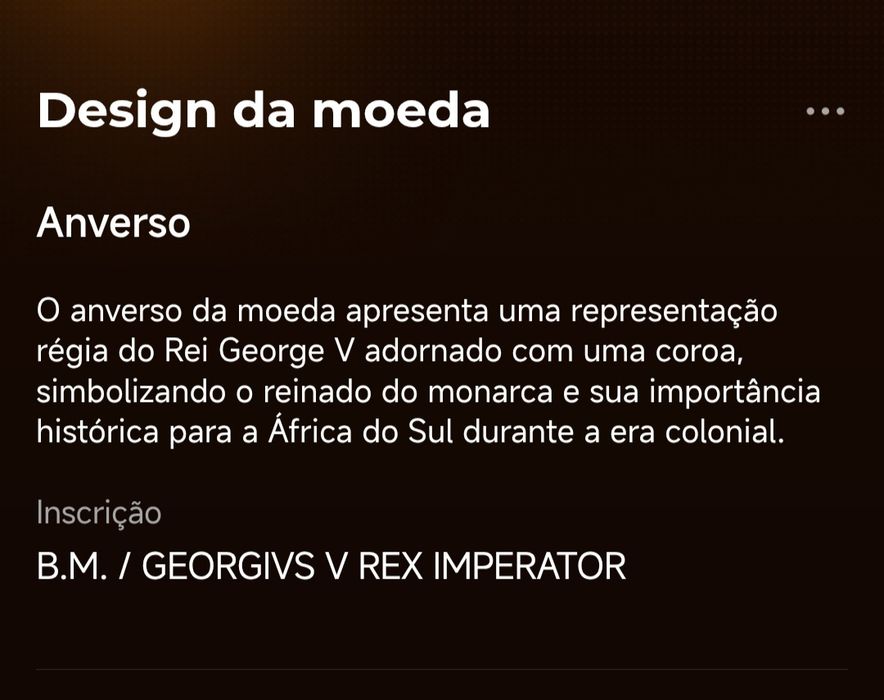 Moeda antiga África do sul