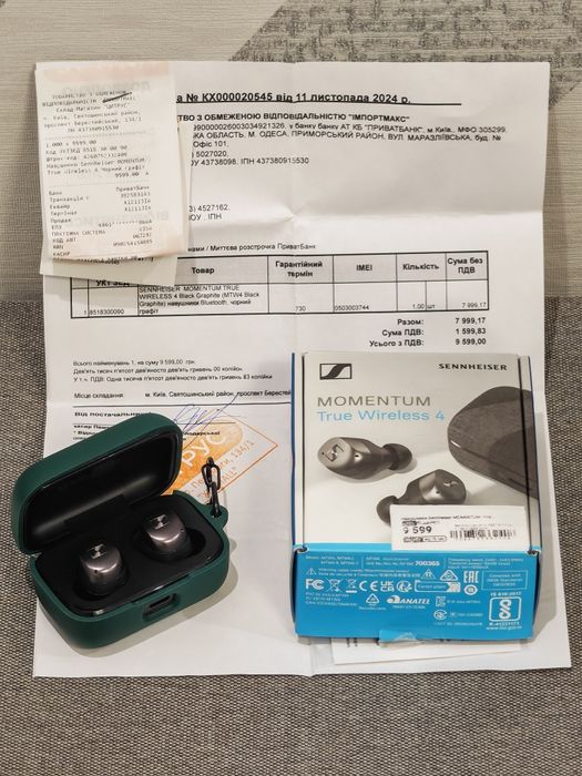 TWS наушники Sennheiser Momentum True Wireless 4 (опис) чек гарантия