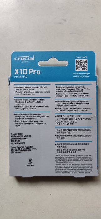 SSD накопитель Crucial X10 Pro 4 TB (CT4000X10PROSSD9)