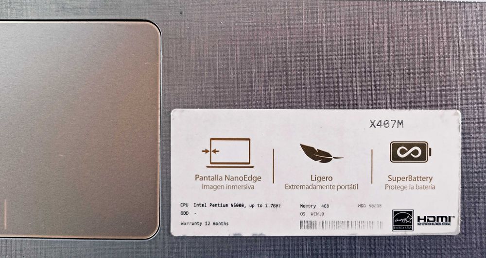 Portátil ASUS para peças ou reparação