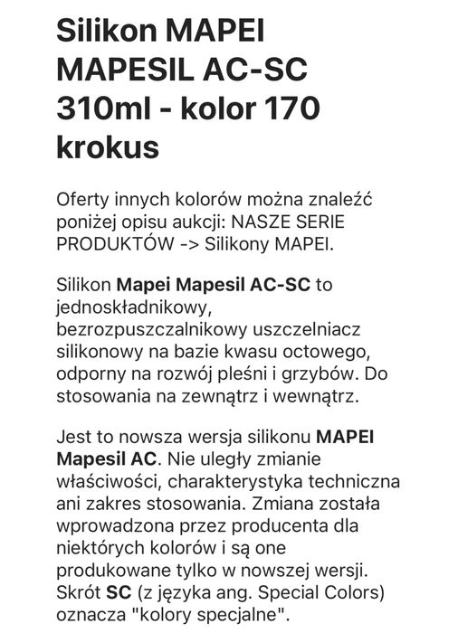 Silikon MAPEY 170 krokus