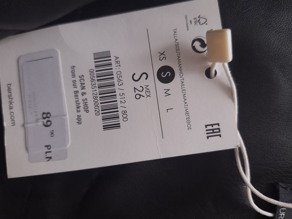 Spódnica Bershka rozm S skórzana czarna nowa