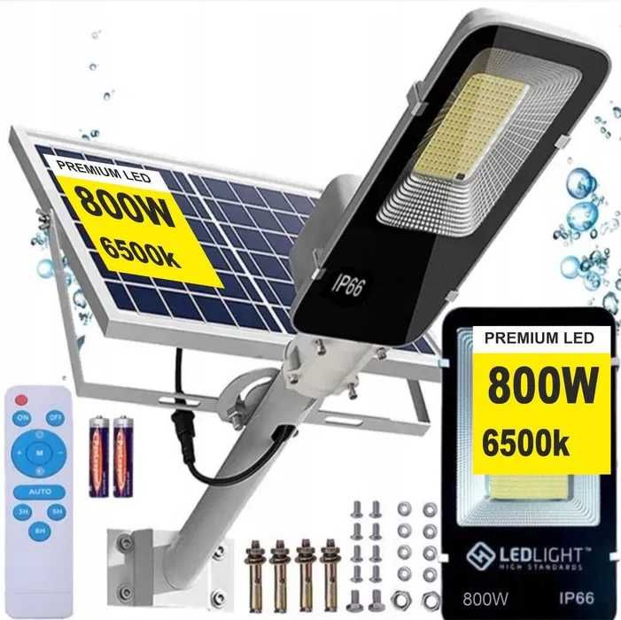 Lampa solarna uliczna 800W 12000 lumen latarnia