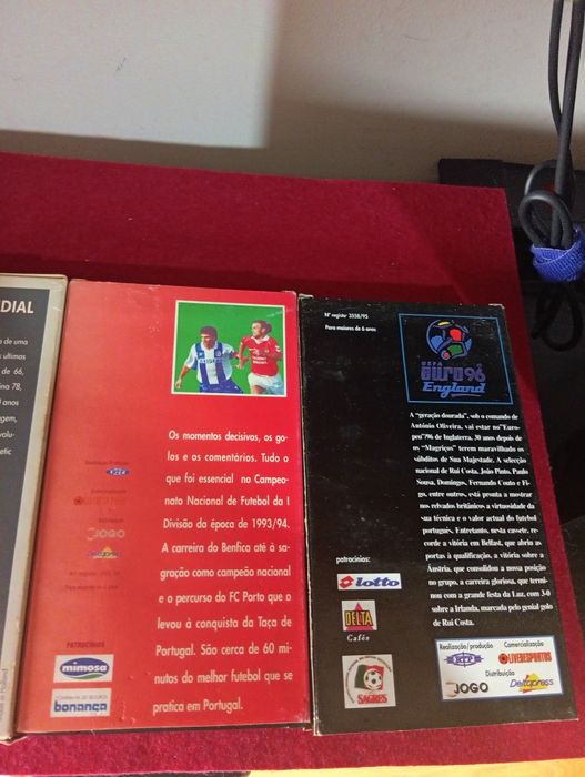 Conjunto de VHS futebol português