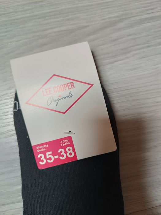 Nowe skarpetki 3 pary 35-38 czarne skarpety niskie stopki Lee Cooper