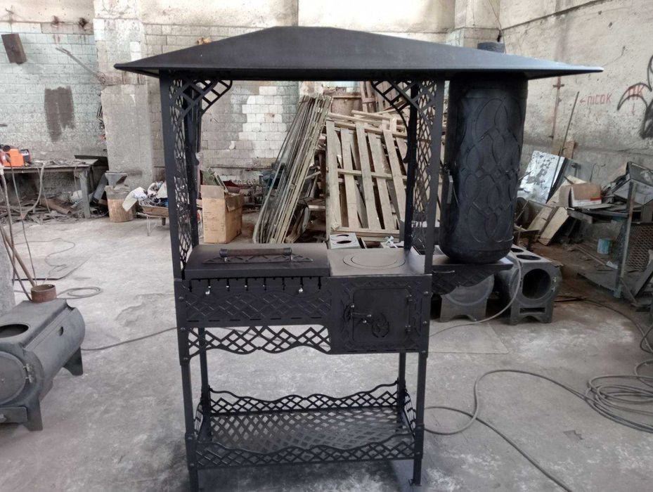 Мангал з дахом та  коптильнею Повний Фарш