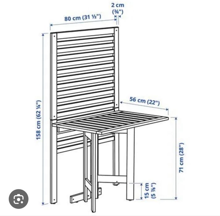 Meble Ikea Äpplarö panele i stół
