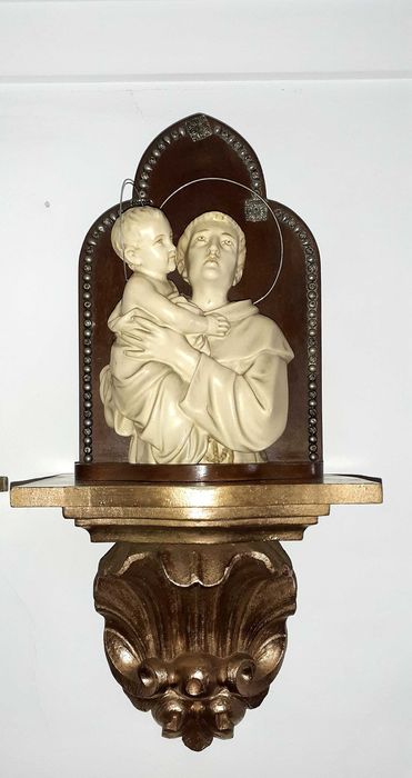 Santo António e menino Jesus em Madeira  Prata