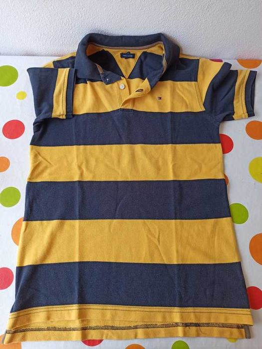 Polo Tommy Hilfiger Amarelo e Preto